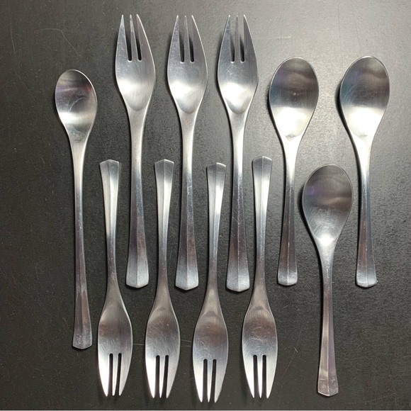 Supreme Cutlery Towle TWS61 Satin Stainless Japan Mid Century MCM Sleek Modern - Picture 5 of 8